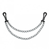 Rimba Bondage Play Rimba Plastic Breast Clips with Double Chain - Black Rimba Bondage Play Rimba Plastic Breast Clips with Double Chain - Black