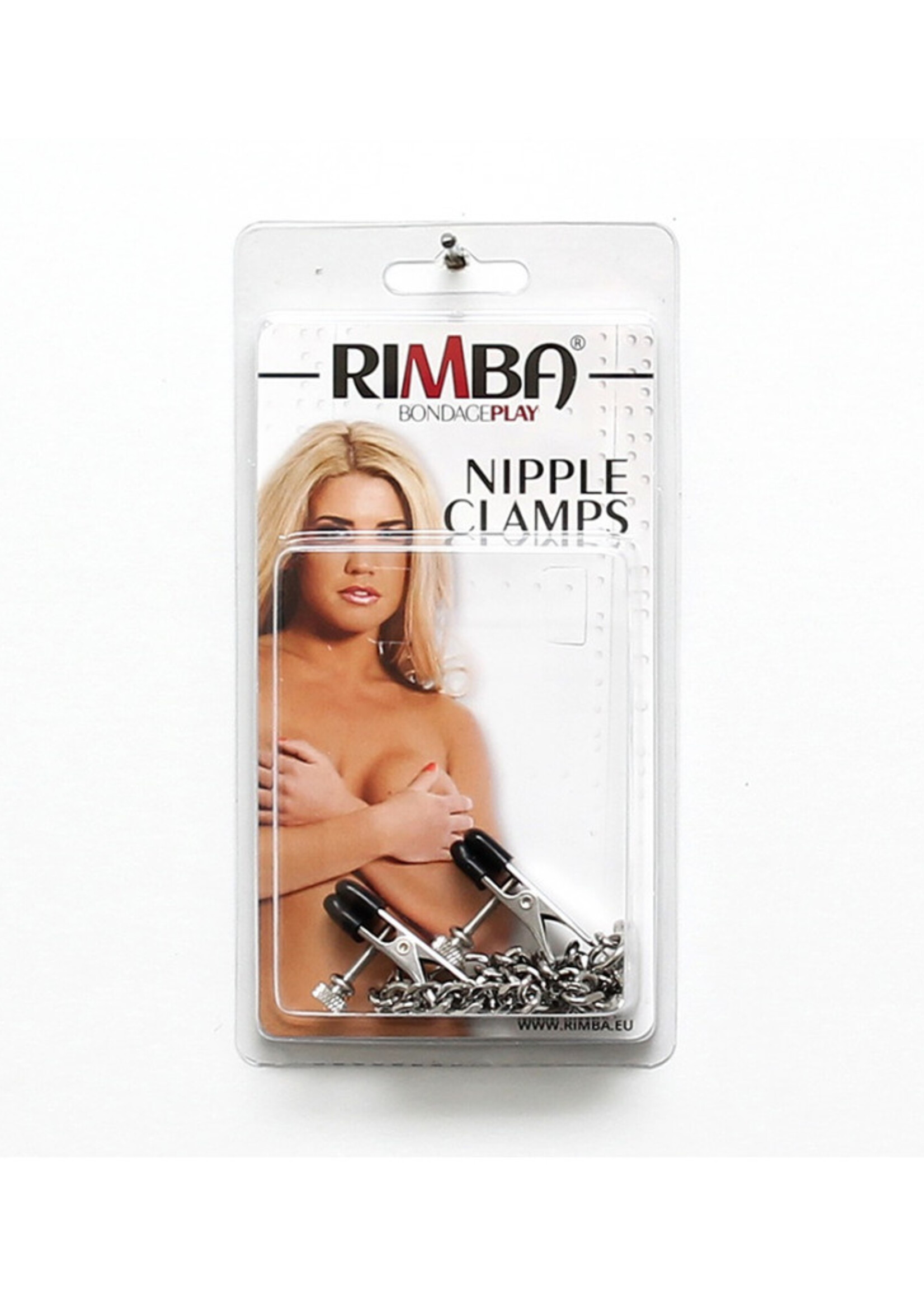 Rimba Bondage Play Borstklemmen met ketting – Verstelbaar | Zilver & Zwart