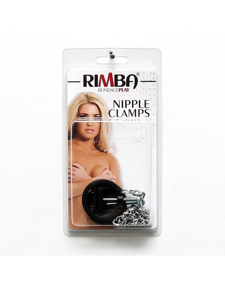 Rimba Bondage Play Rimba Breast Clips with Chain – Adjustable & Black | Intense comedy