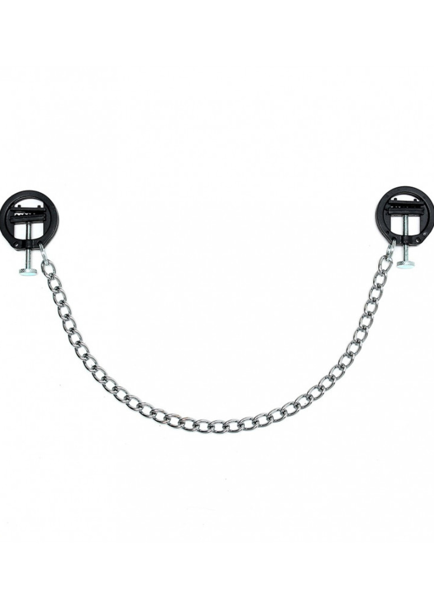 Rimba Bondage Play Borstklemmen met ketting – Verstelbaar & Zwart | Intens erotisch spel