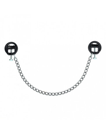 Rimba Bondage Play Rimba Breast Clips with Chain – Adjustable & Black | Intense comedy
