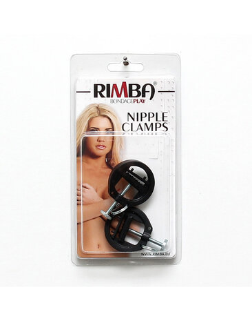 Rimba Bondage Play Pinces de poitrine Rimba – Ajustables | Duo sensuel en noir - par paire Rimba Bondage Play Pinces de poitrine Rimba – Ajustables | Duo sensuel en noir - par paire
