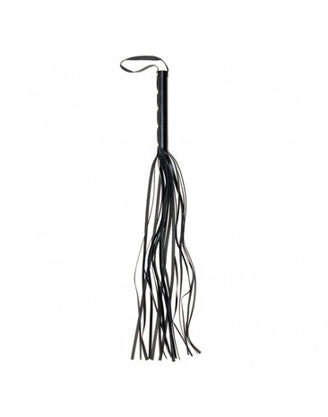 Rimba Bondage Play Fouet en cuir Rimba – 15 brins | Douleur de plaisir intense en noir