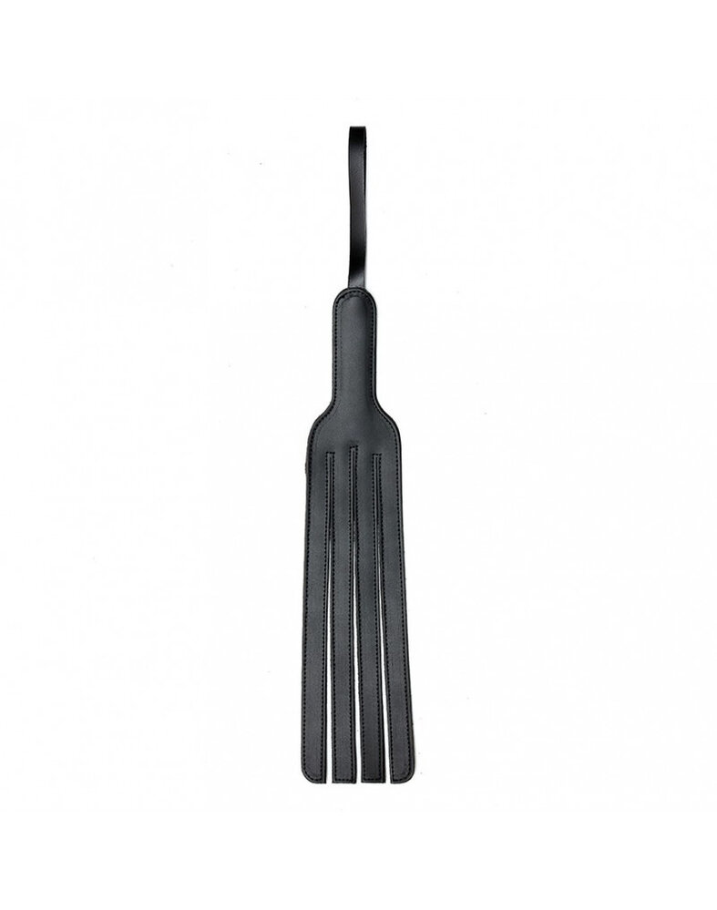 Rimba Bondage Play Rimba 4 Strand Leather Swatter - Black | Intense spanking experience Rimba Bondage Play Rimba 4 Strand Leather Swatter - Black | Intense spanking experience