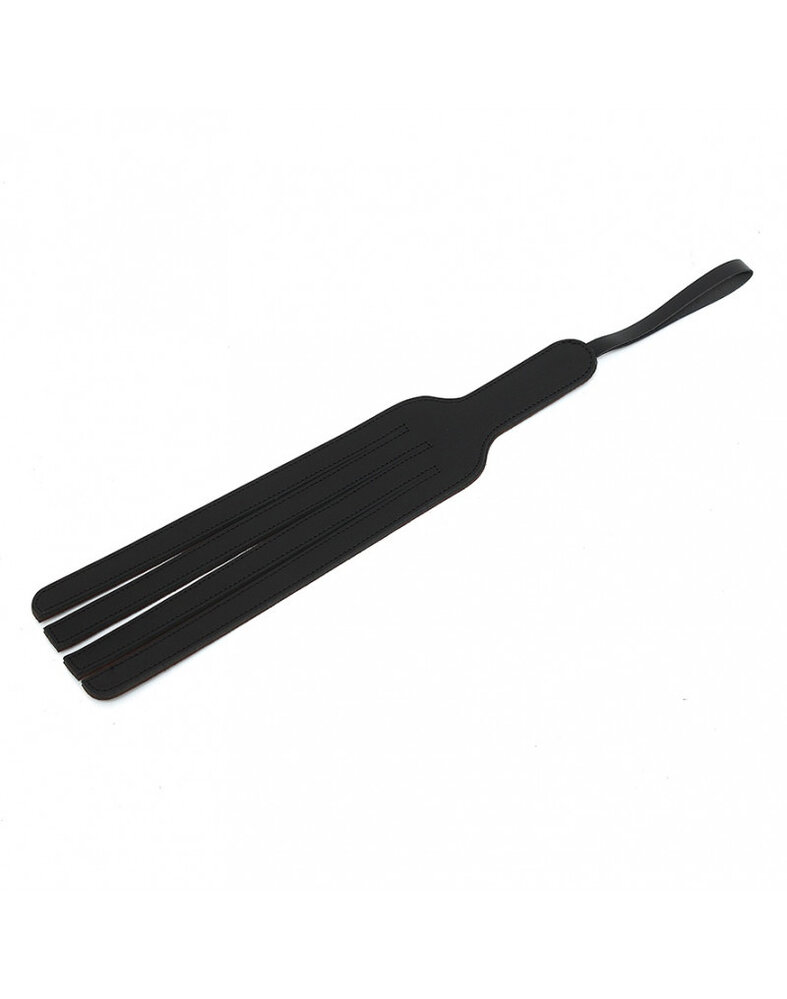 Rimba Bondage Play Rimba 4 Strand Leather Swatter - Black | Intense spanking experience Rimba Bondage Play Rimba 4 Strand Leather Swatter - Black | Intense spanking experience