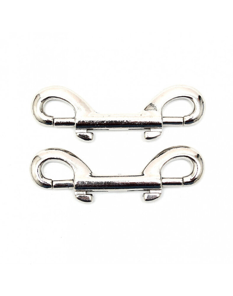 Rimba Bondage Play Rimba Double Musketon Hooks – Silver Pair | For creative bondage games