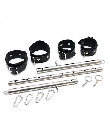 Rimba Bondage Play Rimba Bondage-Set mit 4 Fesseln & Metall-Spreizstange – 55–85 cm Rimba Bondage Play Rimba Bondage-Set mit 4 Fesseln & Metall-Spreizstange – 55–85 cm