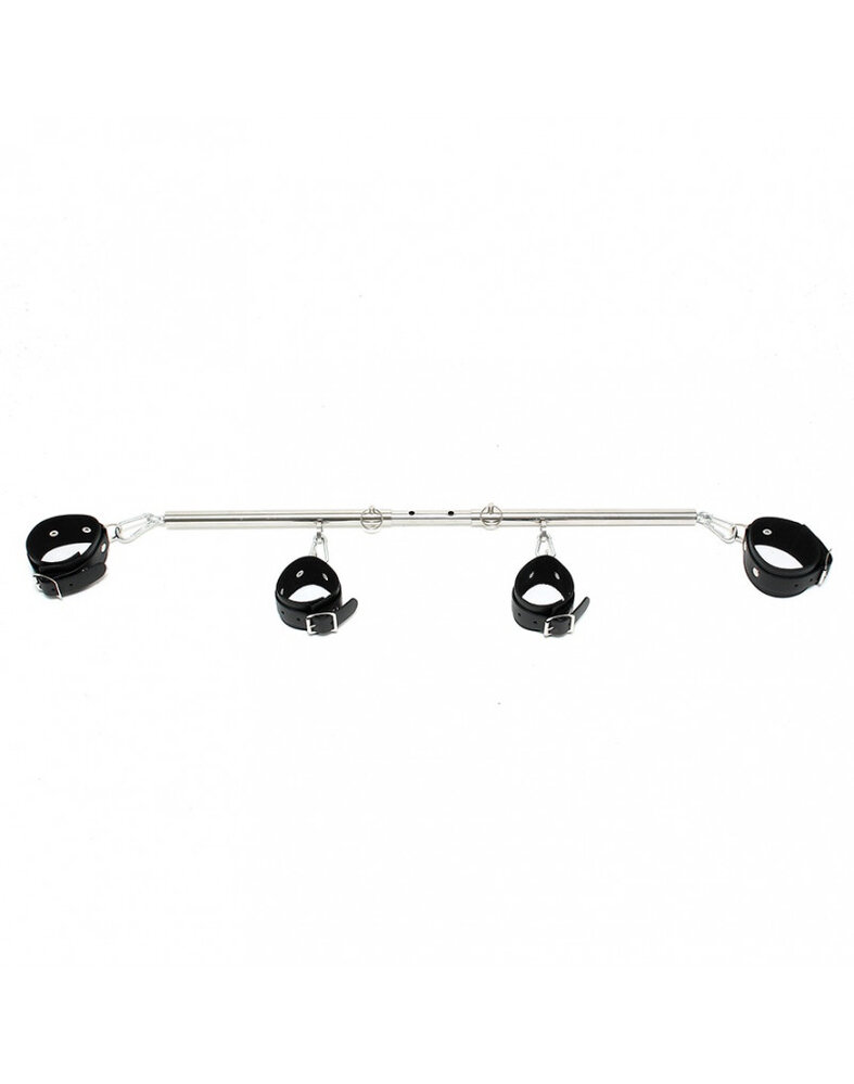 Rimba Bondage Play Bondage-Set mit 4 Fesseln & Metall-Spreizstange – 55–85 cm