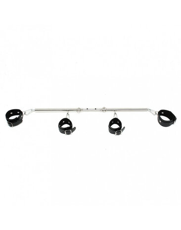 Rimba Bondage Play Rimba Bondage Set with 4 Restraints & Metal Spreader Bar - 55-85cm Rimba Bondage Play Rimba Bondage Set with 4 Restraints & Metal Spreader Bar - 55-85cm