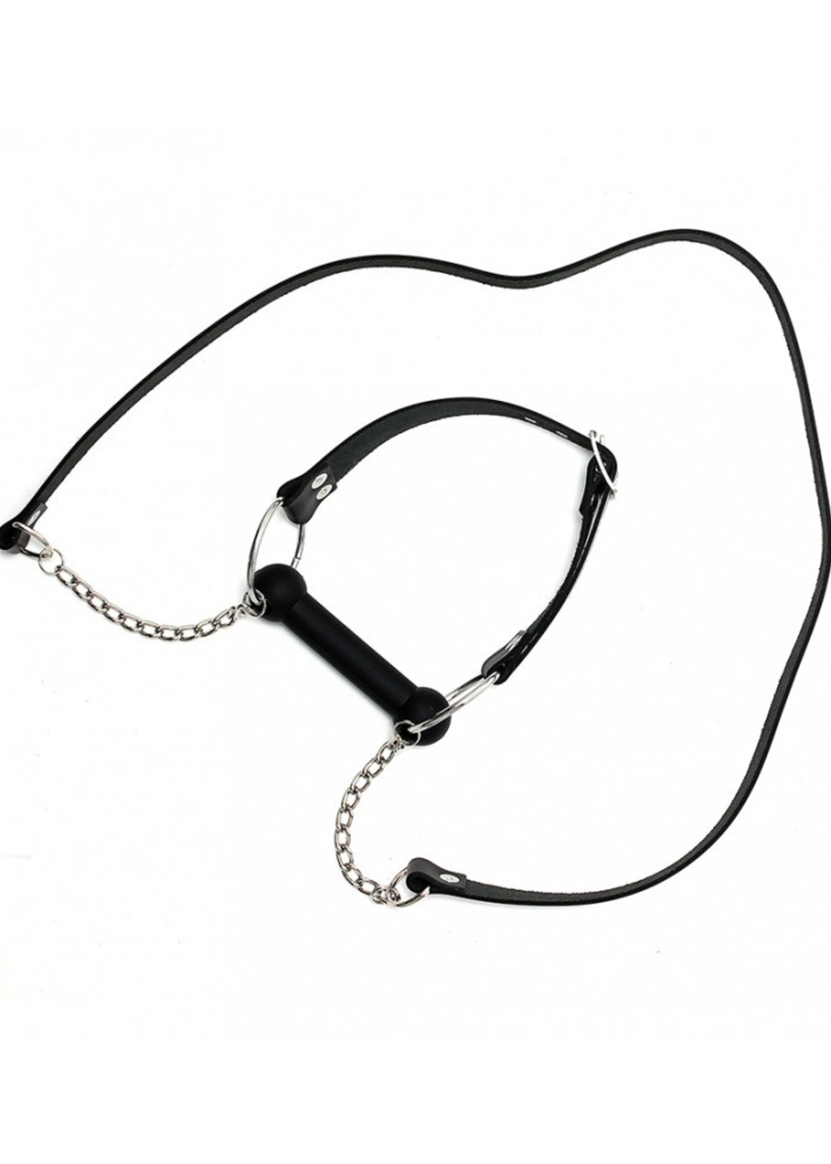 Rimba Bondage Play Bâillon de cheval Rimba avec rênes – Cuir et silicone | Réglable et élégant