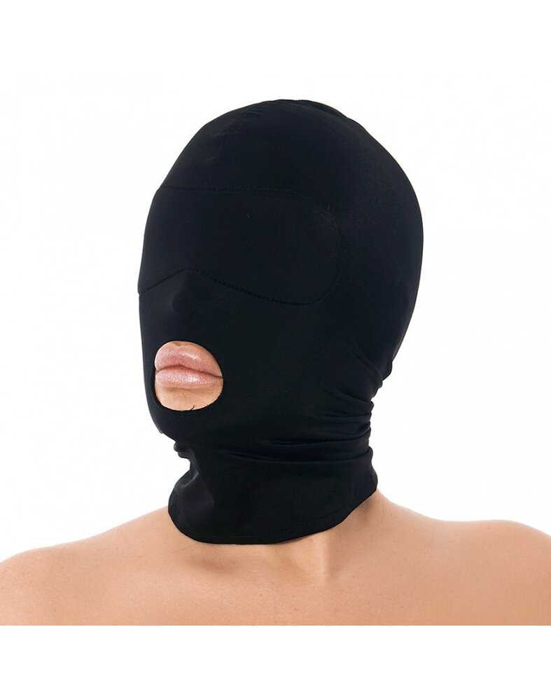 Rimba Bondage Play Masque extensible Rimba – Noir | Bouche ouverte pour des fantasmes torrides