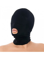Rimba Bondage Play Hoofdmasker uit elastische stof met open mond