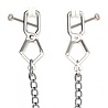 Rimba Bondage Play Nippelklemmen mit Kette – Verstellbar & Silberglänzend