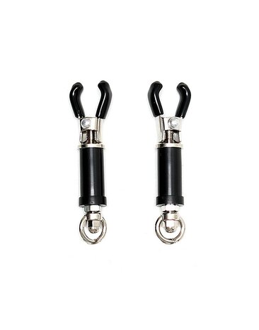 Rimba Bondage Play Brustklammern – Silbern & Schwarz | Intensives Lustspiel zu zweit Rimba Bondage Play Brustklammern – Silbern & Schwarz | Intensives Lustspiel zu zweit