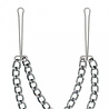 Rimba Bondage Play Brustklammern – Mit doppelter Kette in Silber