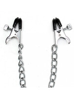 Rimba Bondage Play Tepelklemmen LARGE, verstelbaar, met Ketting
