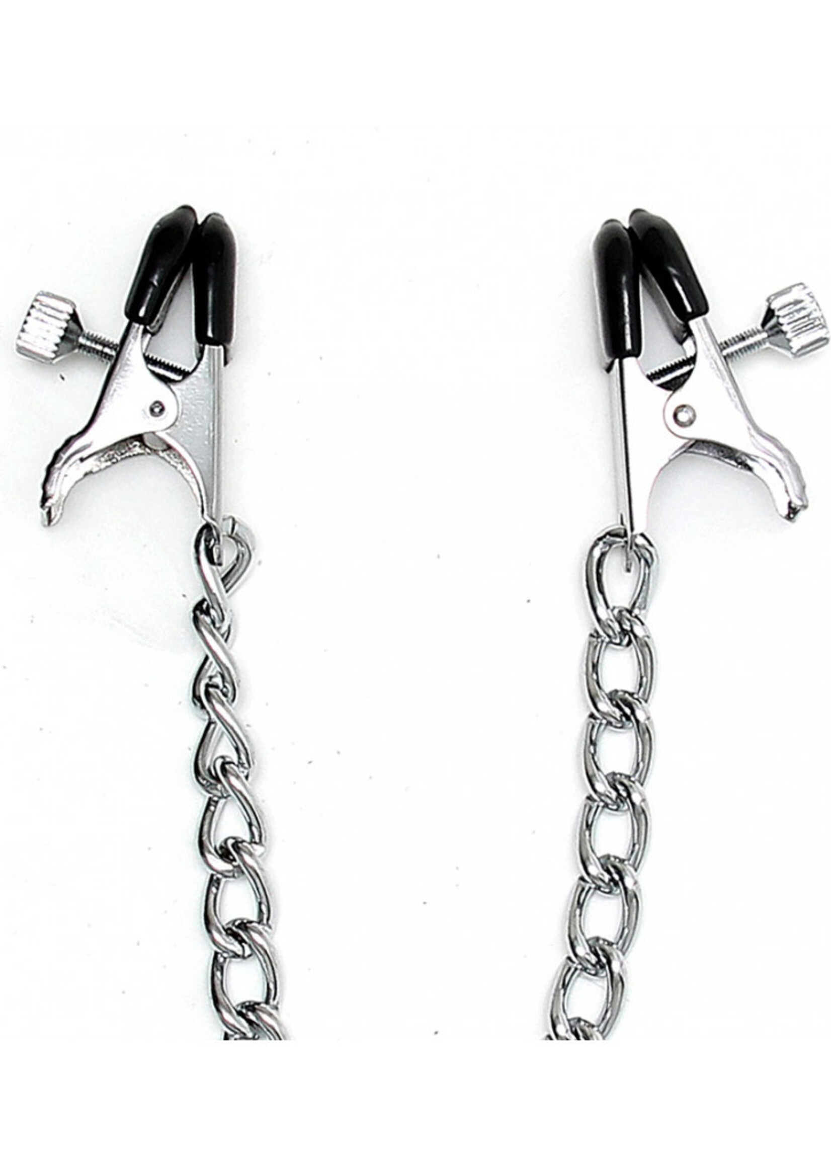 Rimba Bondage Play Verstelbare borstklemmen met ketting | Medium & Large