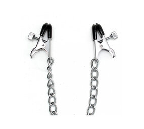 Rimba Bondage Play Tepelklemmen LARGE, verstelbaar, met Ketting