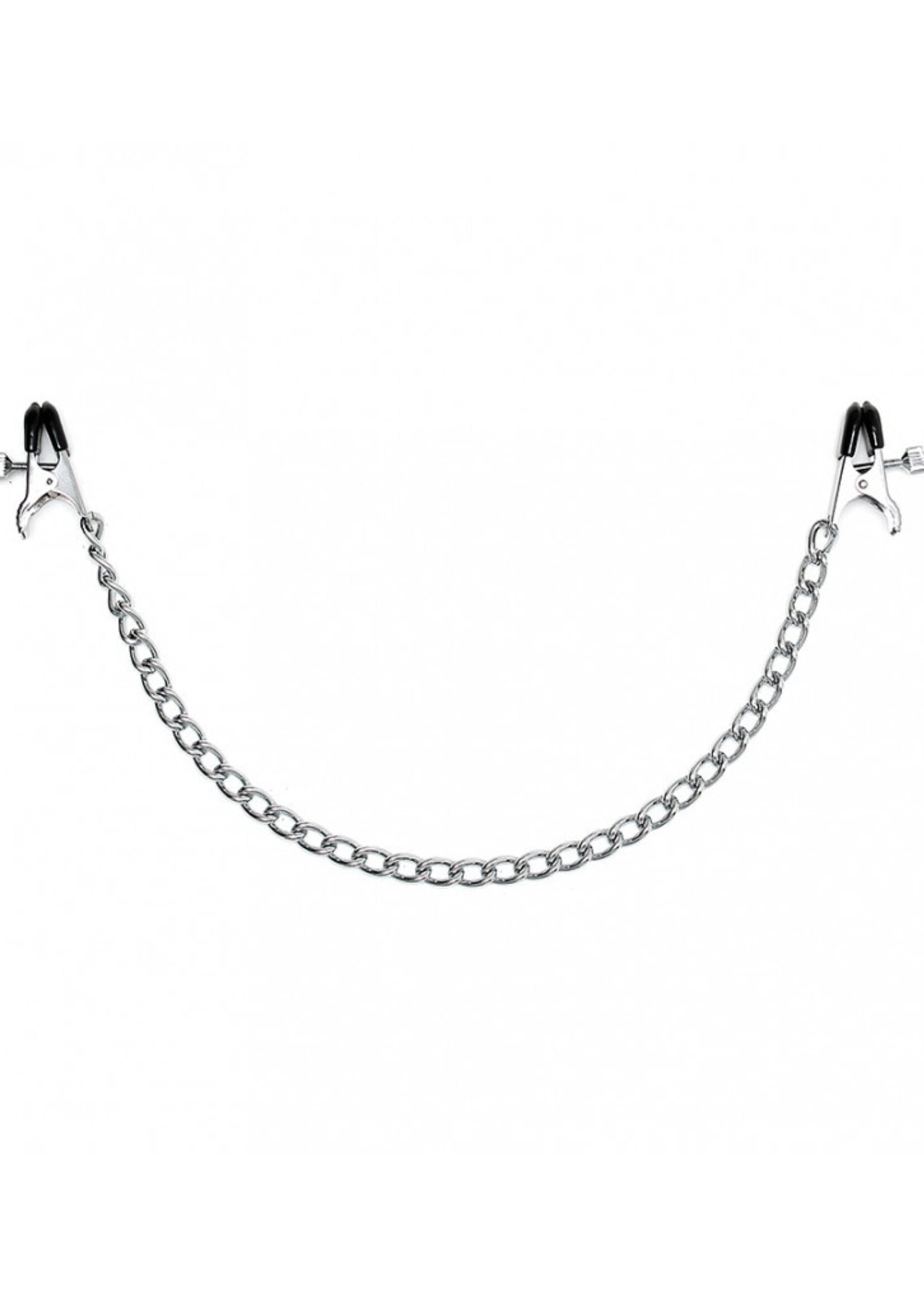 Rimba Bondage Play Verstellbare Brustklammern mit Kette | Medium & Large