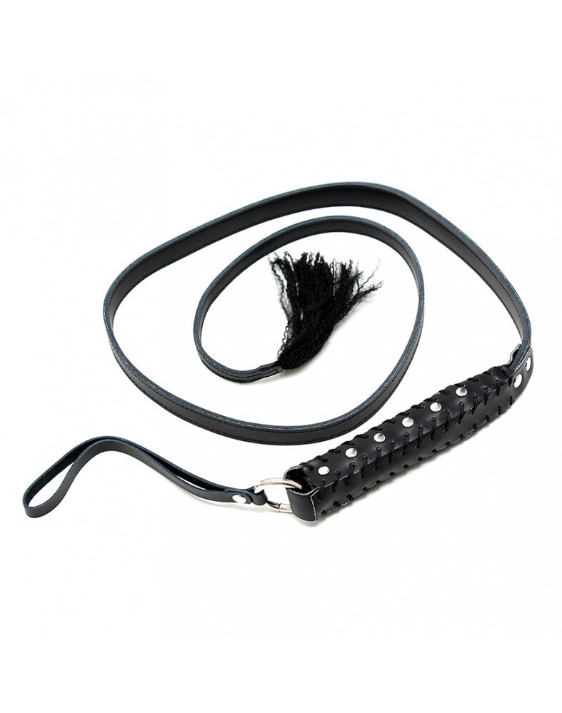 Rimba Bondage Play Fouet en Cuir Rimba - 130 cm | Domination à la perfection