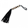 Rimba Bondage Play Leopard Mini-Flogger aus Leder – 38 Stränge | Wild & Sinnlich