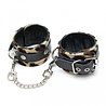 Rimba Bondage Play Leren enkelbanden – Verstelbaar met ketting en karabijnhaak