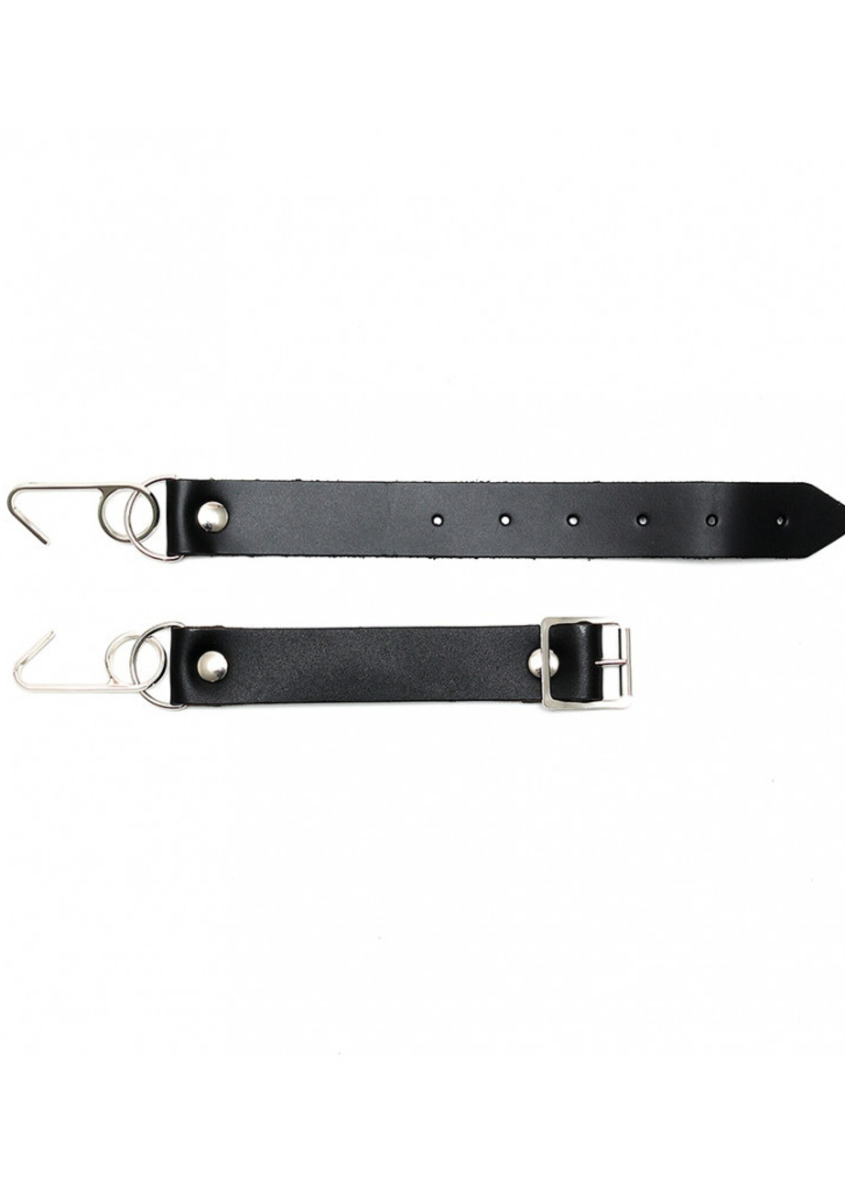 Rimba Bondage Play Mondspreider met lachhaak | Verstelbaar en elegant in zwart en zilver