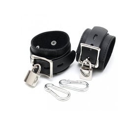 Rimba Bondage Play Armboeien met hangsloten en 2 karabijn haken