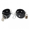 Rimba Bondage Play Menottes en cuir Rimba avec serrure et mousqueton | Ajustable, noir Rimba Bondage Play Menottes en cuir Rimba avec serrure et mousqueton | Ajustable, noir