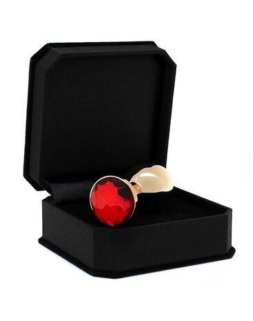 Rimba Bondage Play Gouden kristallen anaalplug - Klein en luxueus | 130 g, 2 kleuren Rimba Bondage Play Gouden kristallen anaalplug - Klein en luxueus | 130 g, 2 kleuren