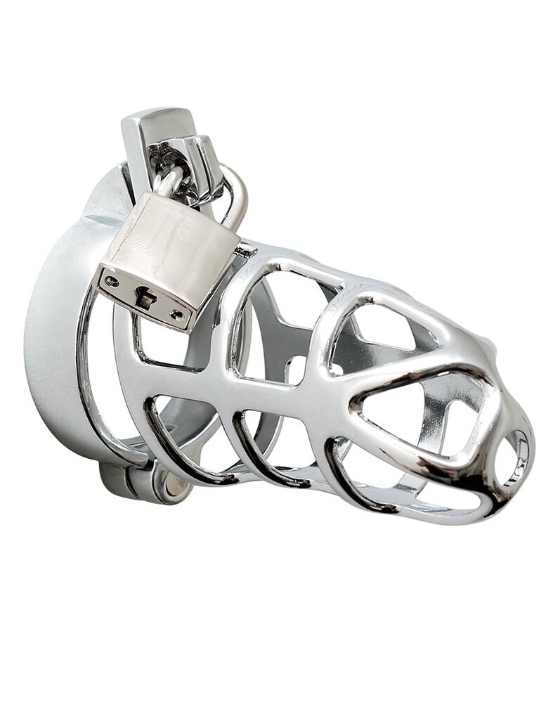 Rimba Bondage Play Rimba Metal Chastity Cage - 7cm | With lock & rings