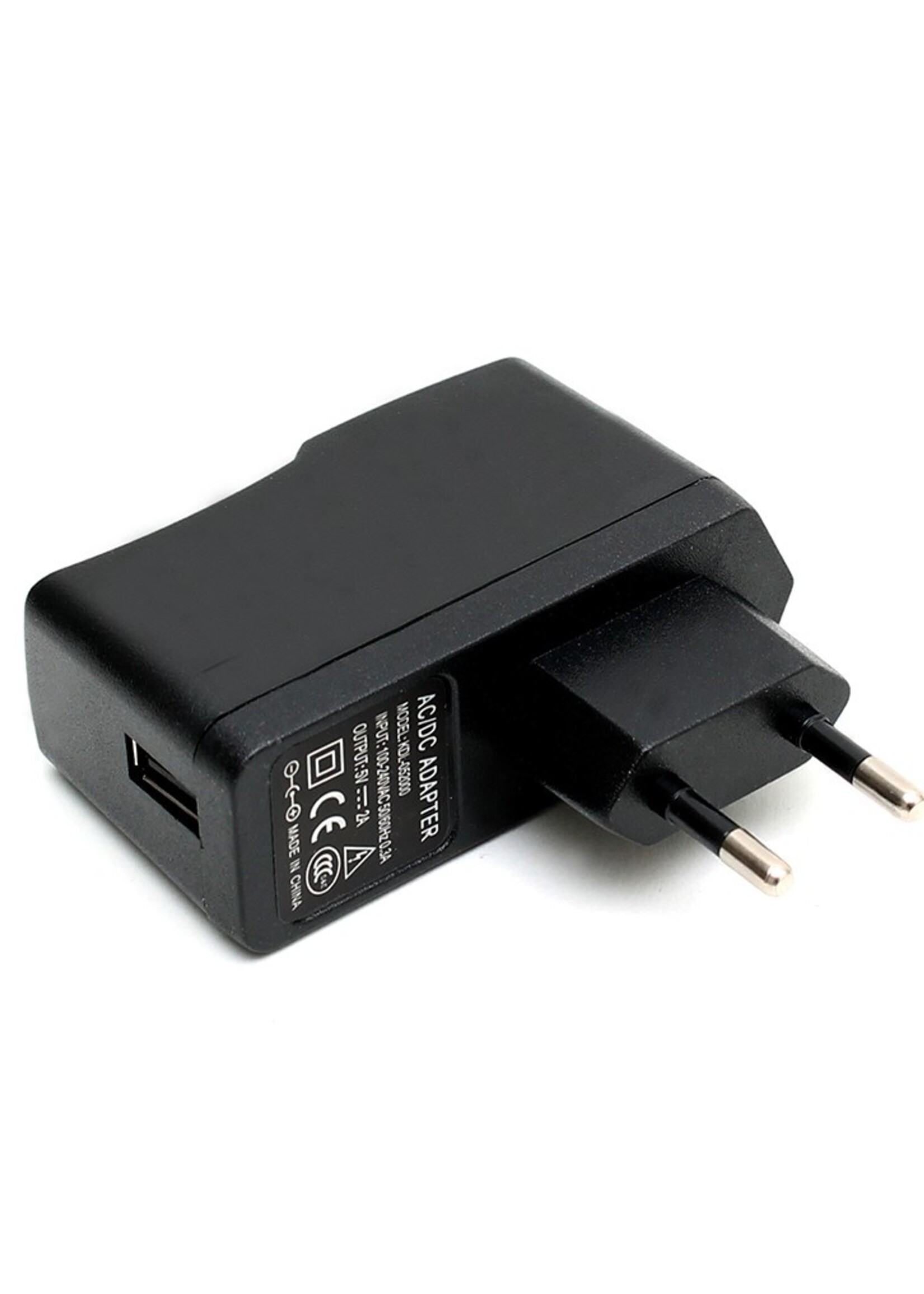 Rimba Bondage Play USB-naar-EU-netstroomadapter – zwart