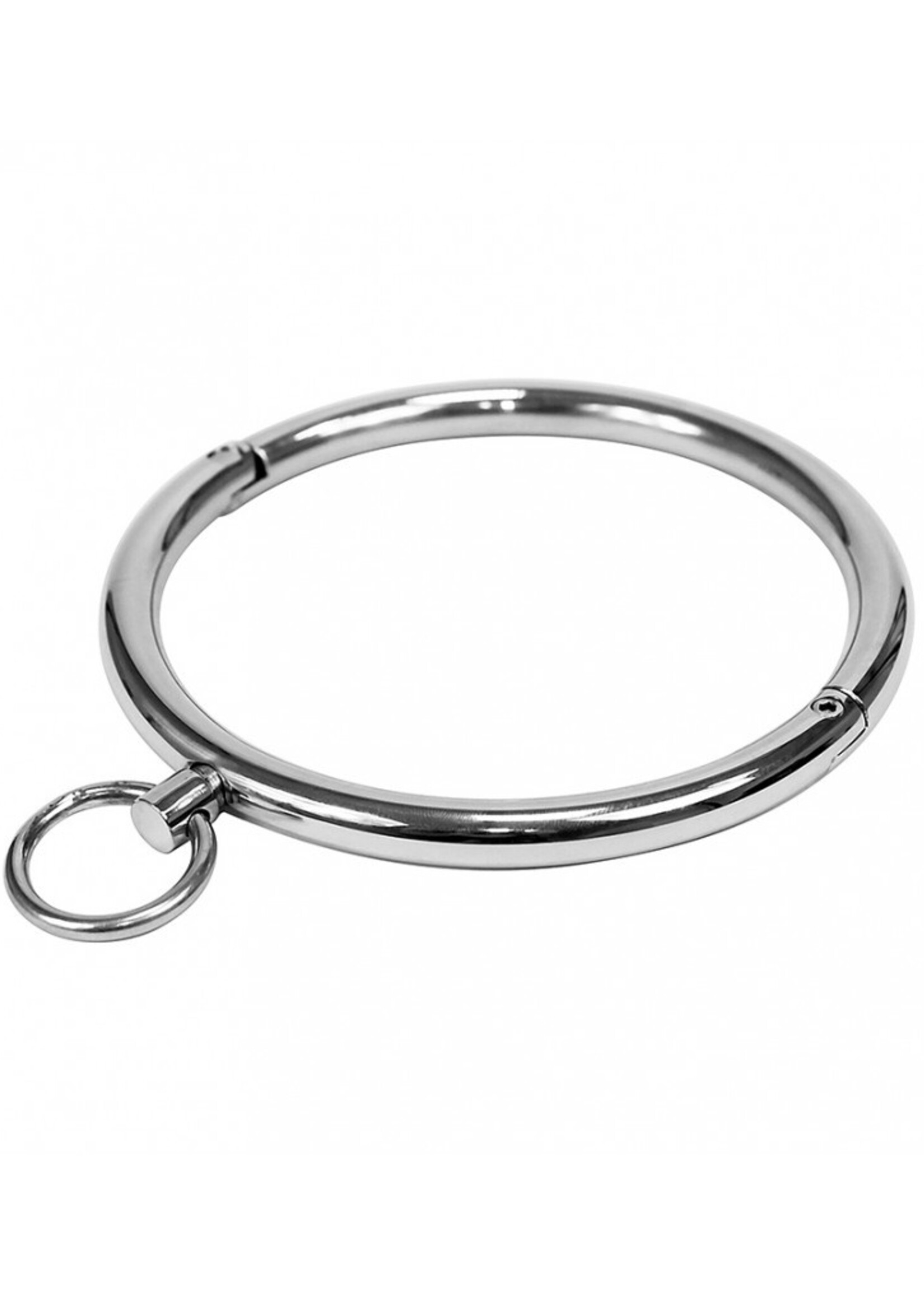 Rimba Bondage Play Slavenhalsband van roestvrij staal – afsluitbaar, verkrijgbaar in 2 maten