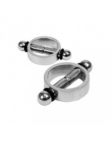 Rimba Bondage Play Rimba Magnetic Nipple Clamps – Stainless Steel | Intense tension & enjoyment