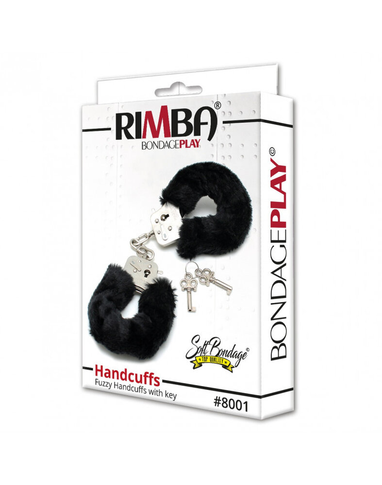 Rimba Bondage Play Rimba Polizei-Handschellen mit weichem Fell | In Geschenkbox – 5 Farben