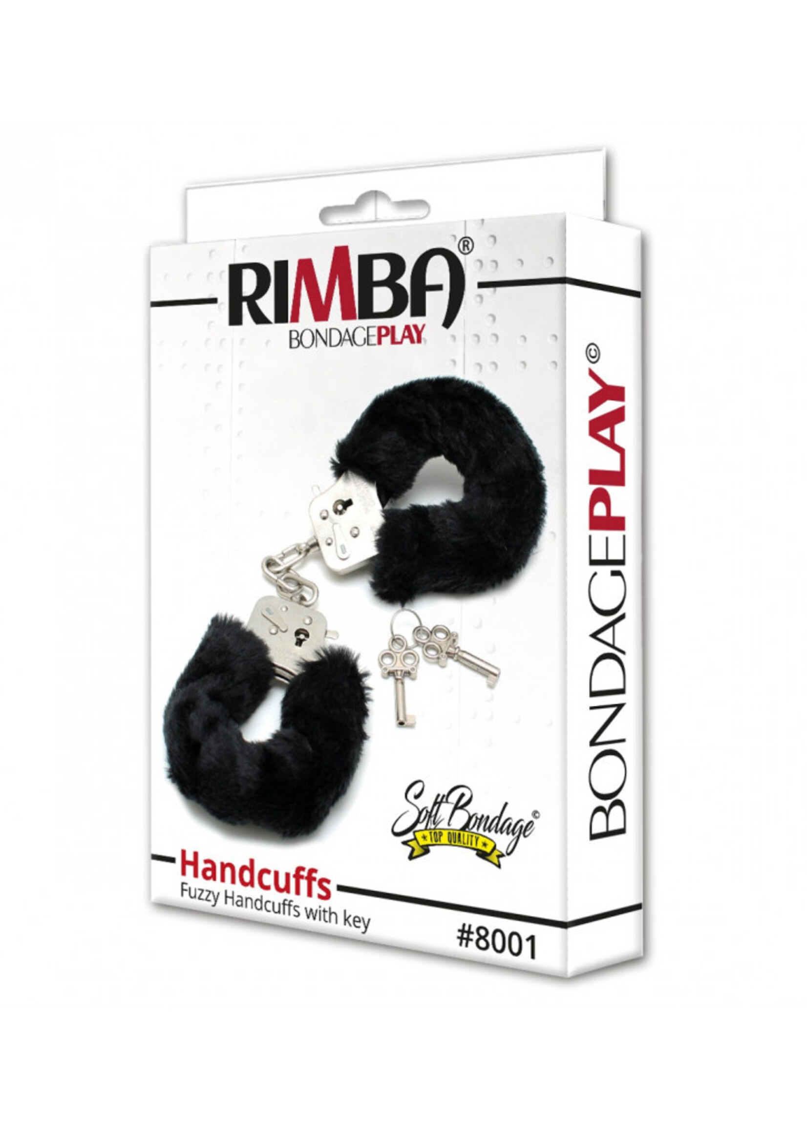 Rimba Bondage Play Menottes de police Rimba avec fourrure douce | Coffret cadeau - 5 couleurs