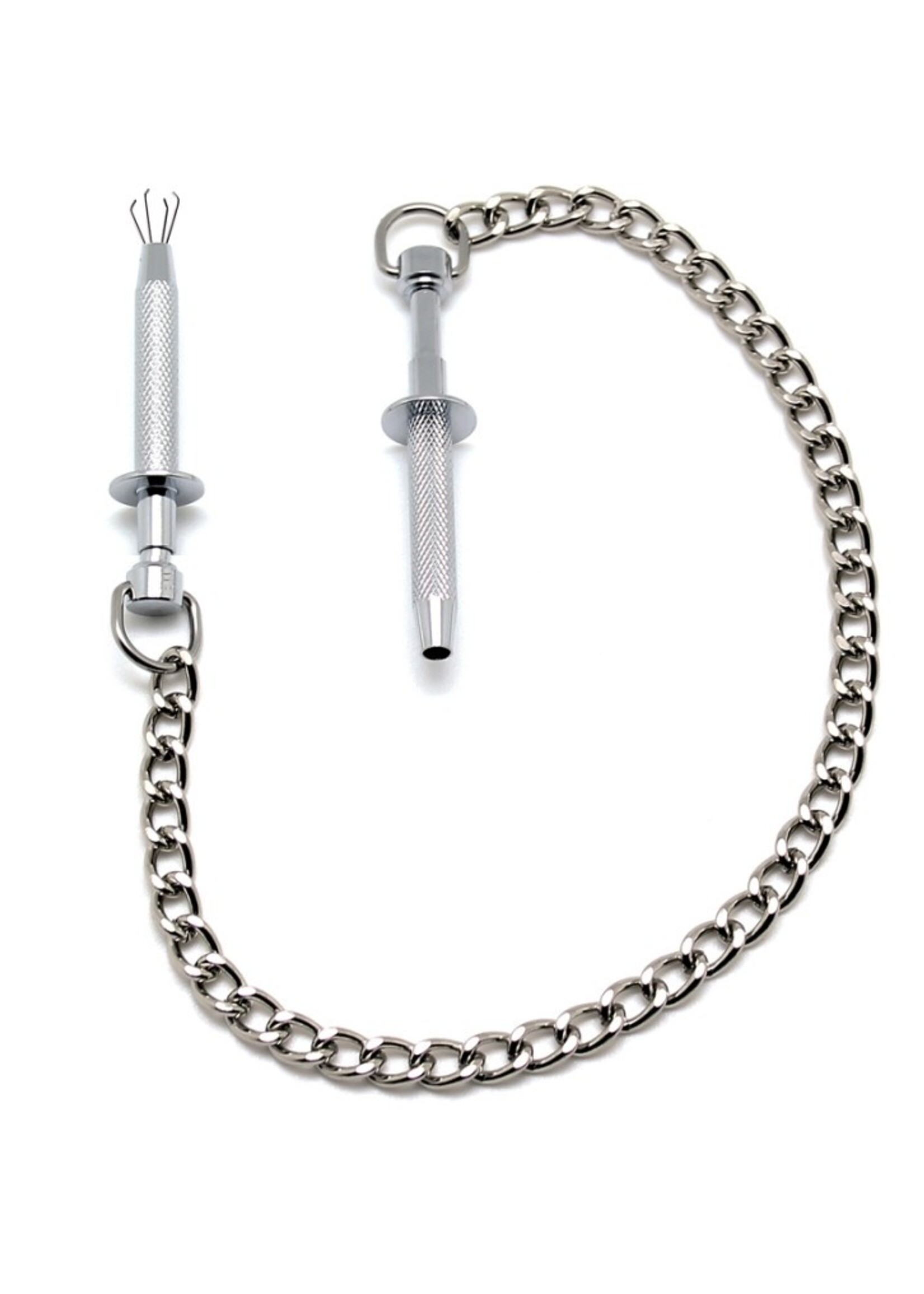 Rimba Bondage Play Borstklemmen met ketting – zilver, 8 cm | BDSM Sensueel Genot