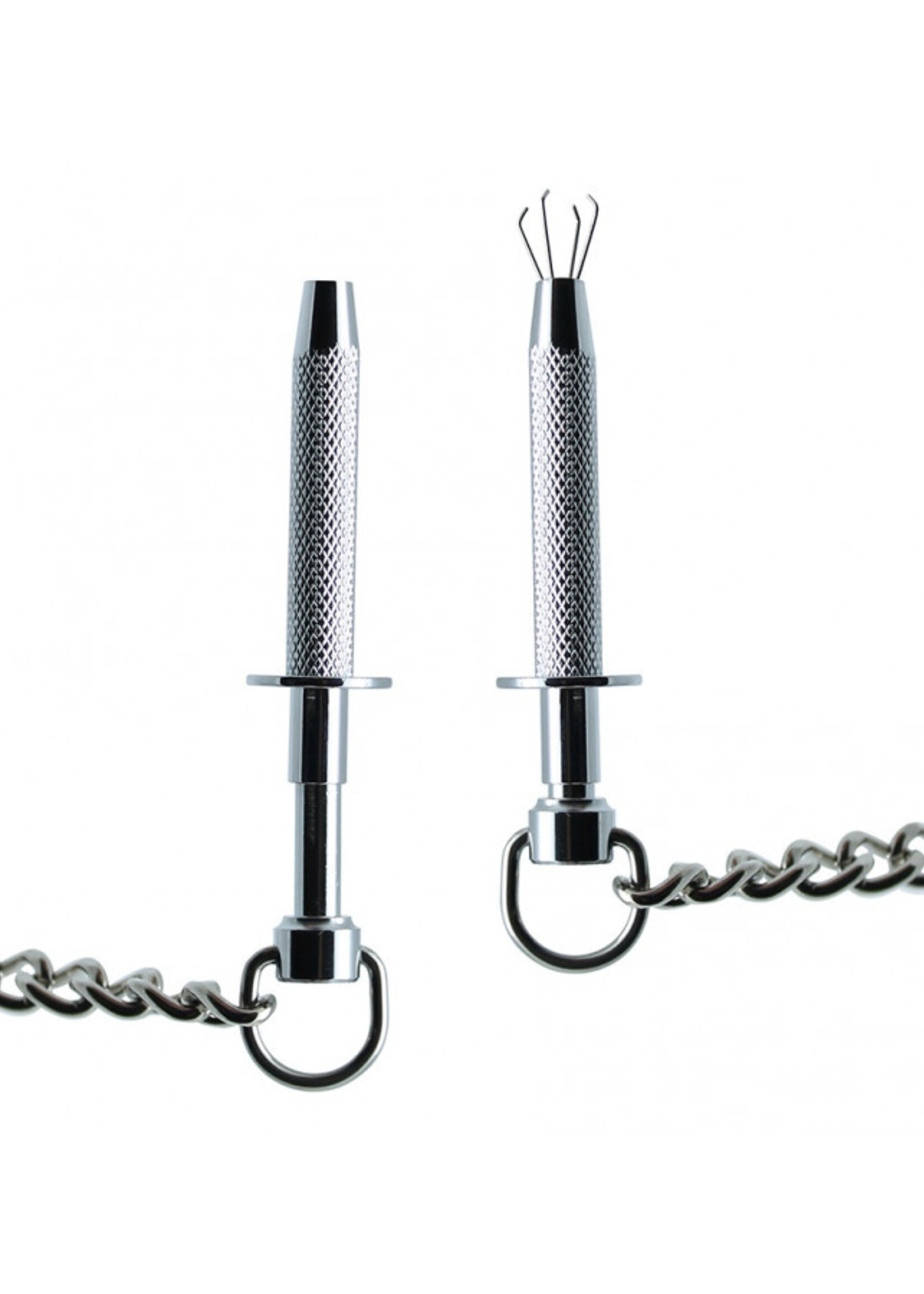 Rimba Bondage Play Borstklemmen met ketting – zilver, 8 cm | BDSM Sensueel Genot