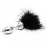 Rimba Bondage Play Metalen anaalplug met veertje – Klein, zwart of roze Rimba Bondage Play Metalen anaalplug met veertje – Klein, zwart of roze