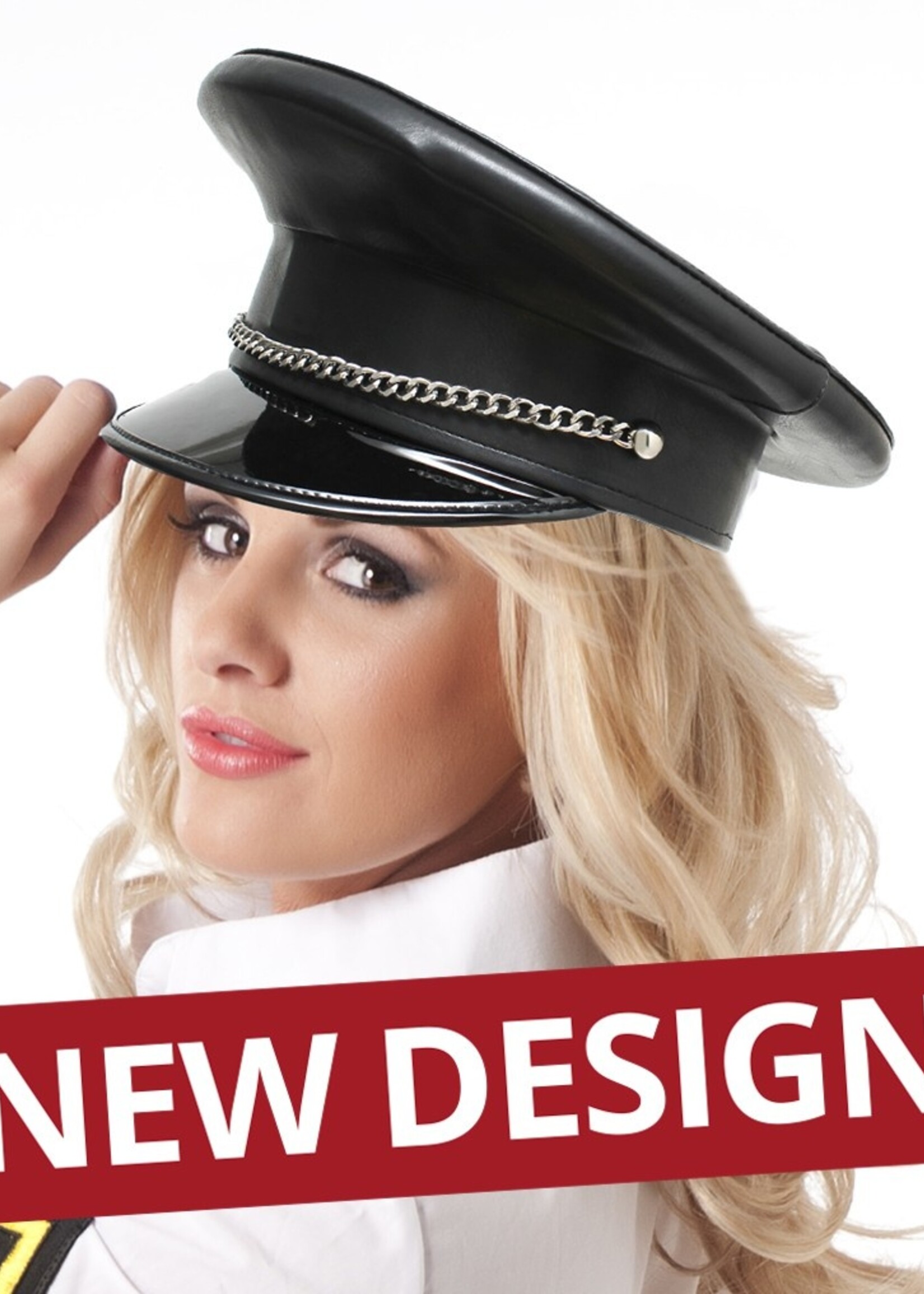 Rimba Bondage Play Politiepet – PU-leer | Pikant accessoire in 2 maten