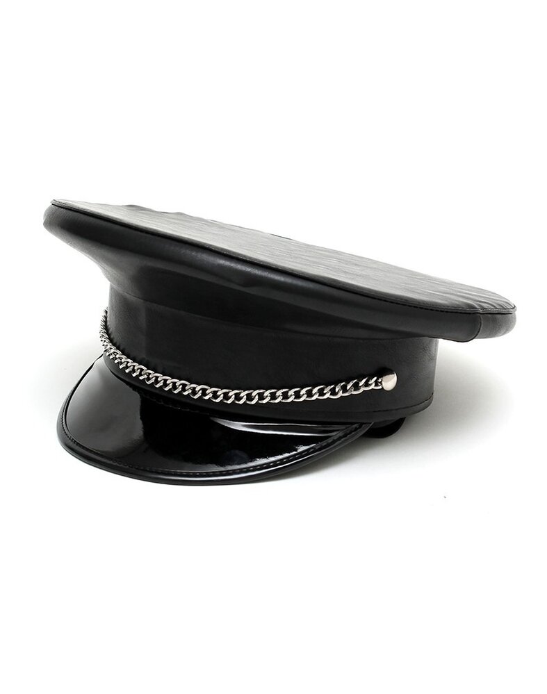 Rimba Bondage Play Polizei-Mütze – PU-Leder | Kinky Accessoire in 2 Größen