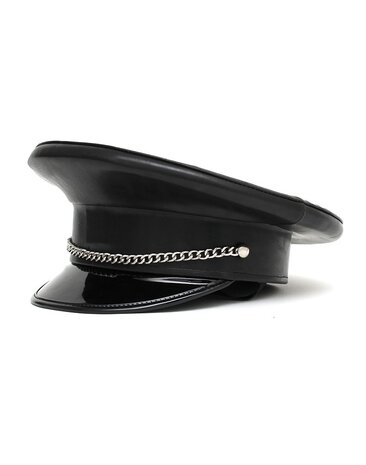 Rimba Bondage Play Rimba Polizei-Mütze – PU-Leder | Kinky Accessoire in 2 Größen