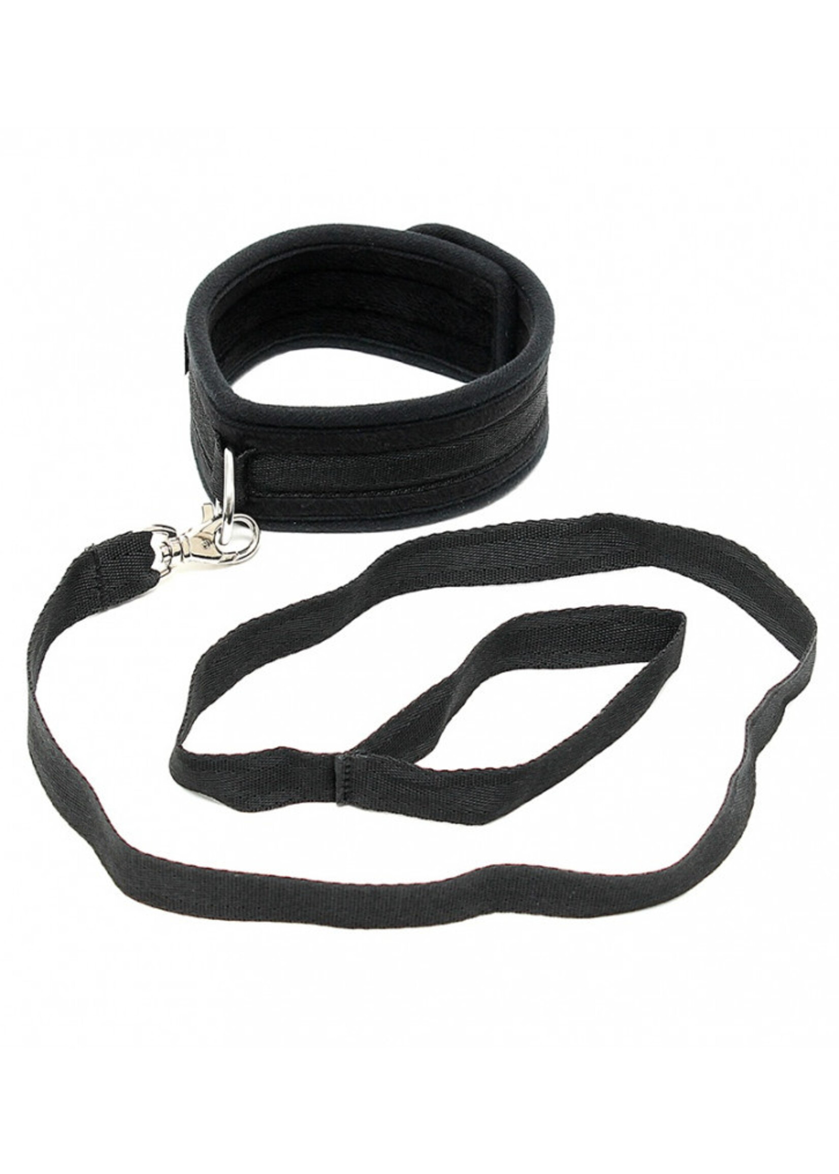 Rimba Bondage Play Zachte bondagehalsband met riem – Verstelbaar en comfortabel
