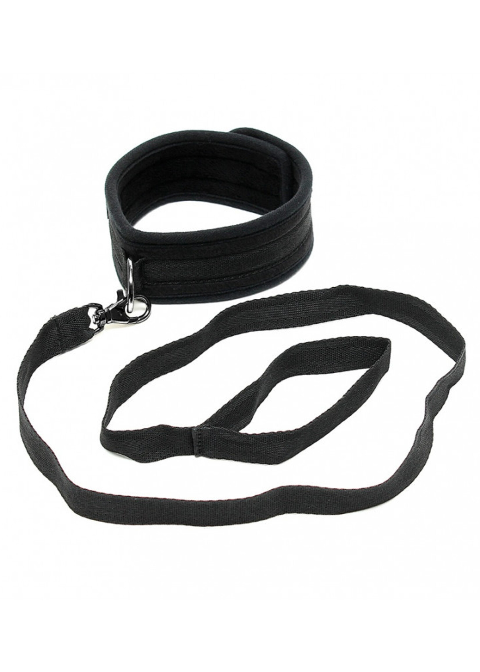 Rimba Bondage Play Zachte bondagehalsband met riem – Verstelbaar en comfortabel