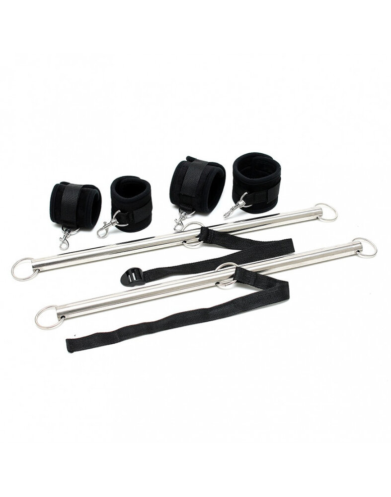 Rimba Bondage Play Double Spreader Bar mit Handfessel– Verstellbar & Verführerisch Rimba Bondage Play Double Spreader Bar mit Handfessel– Verstellbar & Verführerisch