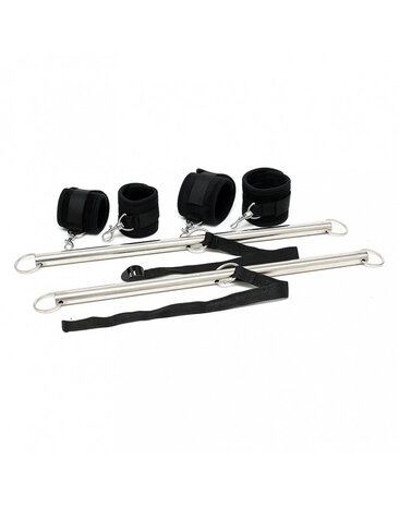 Rimba Bondage Play Rimba -Double Spreader Bar with handcuffs - Adjustable & Seductive Rimba Bondage Play Rimba -Double Spreader Bar with handcuffs - Adjustable & Seductive