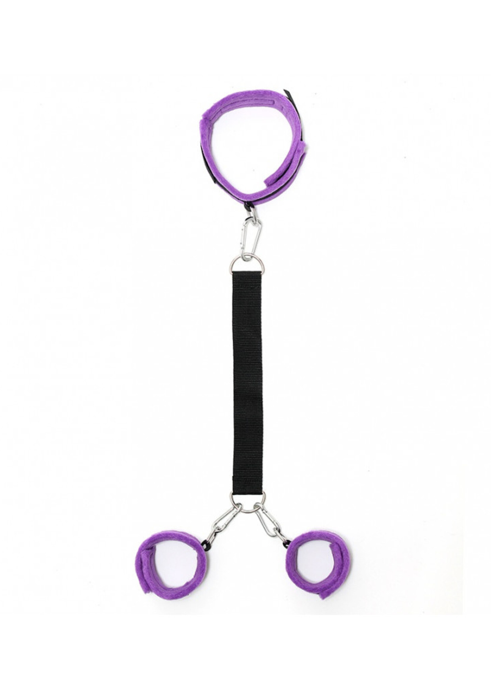 Rimba Bondage Play Zachte bondage nekbeperking met handboeien | Verstelbaar en comfortabel