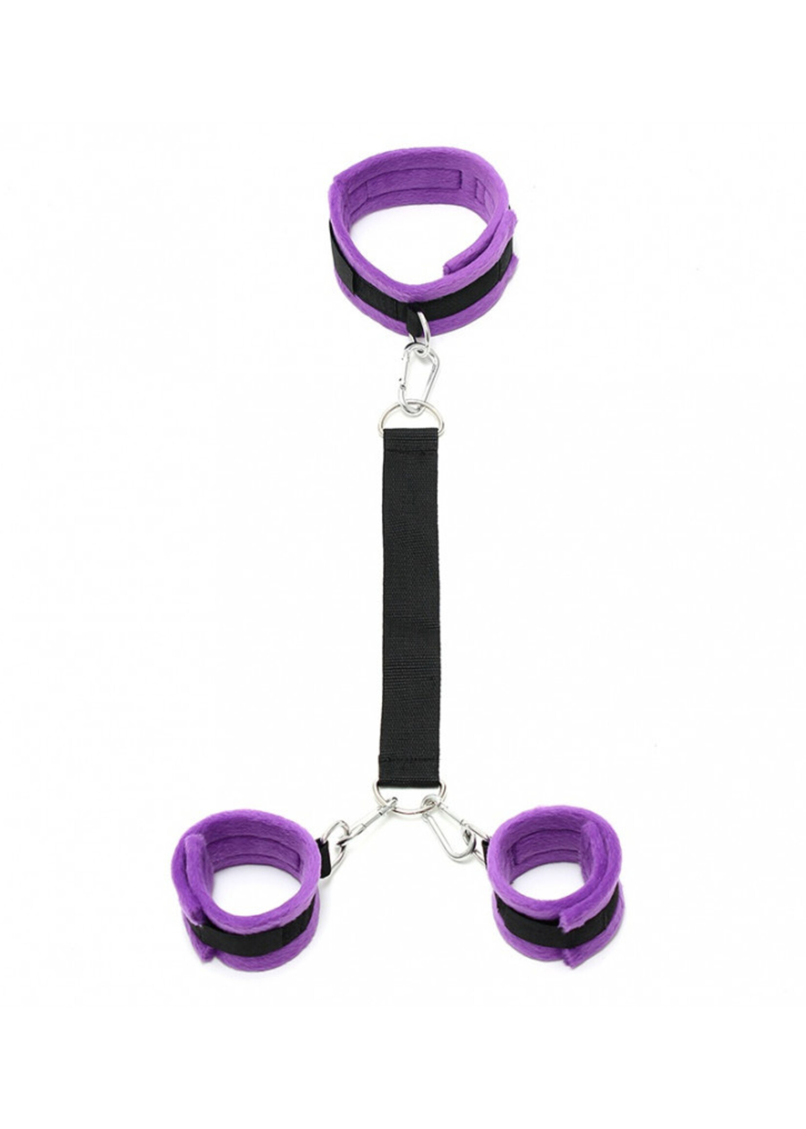 Rimba Bondage Play Zachte bondage nekbeperking met handboeien | Verstelbaar en comfortabel