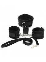 Rimba Bondage Play Soft Bondage halsband met handboeien