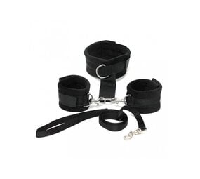 Rimba Bondage Play Soft Bondage halsband met handboeien